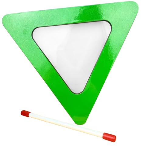 KICHOUSE 1 Satz Dreieckdrum Kind Kid Drum Percussion Instrument Schlagzeug Musik-Trommel- Musical Musikalische Handtrommel Percussion-Instrument für Handtrommeln Haut aus Harz Grün von KICHOUSE