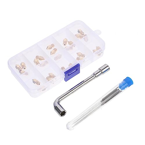KICHOUSE 1 Satz Druckerdüsen-kit Druckerreinigungsnadeln Reiniger Reinigungsset Sprühdüse 3d-druckerdüse Düse Für 3d-drucker Druckreinigungsnadeln 3d Drucker Düse Tauschen Messing von KICHOUSE