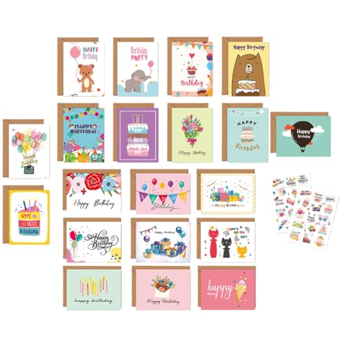 KICHOUSE 1 Satz Geburtstagskarten-Set Geburtstagskarten für Gruß leer briefumschläge Geburtstagskarten für Erwachsene Alles zum Geburtstagskarten Papier KICHOUSE 1 Satz Geburtstagskarten-Set Geburtstagskarten für Gruß leer briefumschläge Geburtstagskarten für Erwachsene Alles zum Geburtstagskarten Papier von KICHOUSE