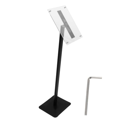 KICHOUSE 1 Satz Vertikales Führungsbrett Bodenschildständer Bodenständer Für Schilderhalter Stehender Schildhalter Floor -plakatschildständer Rostfreier Stahl Black von KICHOUSE