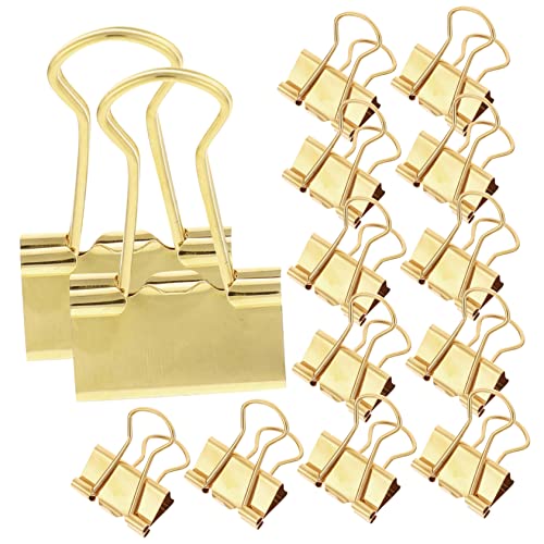 KICHOUSE 1 Schachtel Mappe farbige Büroklammern klein Papierbefestigungsklammern Büroklammerklemme Papierclip Büroklammern dokumentieren Zeitungsausschnitte Metall Golden KICHOUSE 1 Schachtel Mappe farbige Büroklammern klein Papierbefestigungsklammern Büroklammerklemme Papierclip Büroklammern dokumentieren Zeitungsausschnitte Metall Golden von KICHOUSE