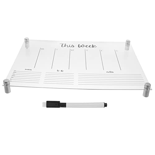 KICHOUSE 1 Set Acryl Notiztafel Kreidetafel Schulkalender Whiteboard Für Die Wand Kühlschrank Whiteboard Wochenplanungstafel Acrylkalender Für Den Kühlschrank Haushalts von KICHOUSE