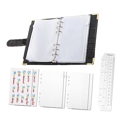 KICHOUSE 1 Set Marmor Notizbuch Spar Organizer Monatskarten Organizer Kassenbuch Zum Sparen Loseblattbuch Geldsparordner Geldsparbuch Notizblock Aus Pvc von KICHOUSE