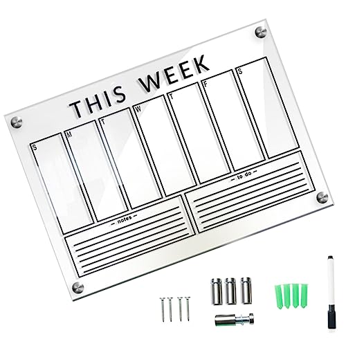 KICHOUSE 1 Set Wochenplan Schreibtafel Marker Whiteboard Stifte Und Radiergummis Durchsichtige Behälter Mini Klebeband Wochenkalender Block Abreißtuch Hängender Küchennotizblock KICHOUSE 1 Set Wochenplan Schreibtafel Marker Whiteboard Stifte Und Radiergummis Durchsichtige Behälter Mini Klebeband Wochenkalender Block Abreißtuch Hängender Küchennotizblock von KICHOUSE
