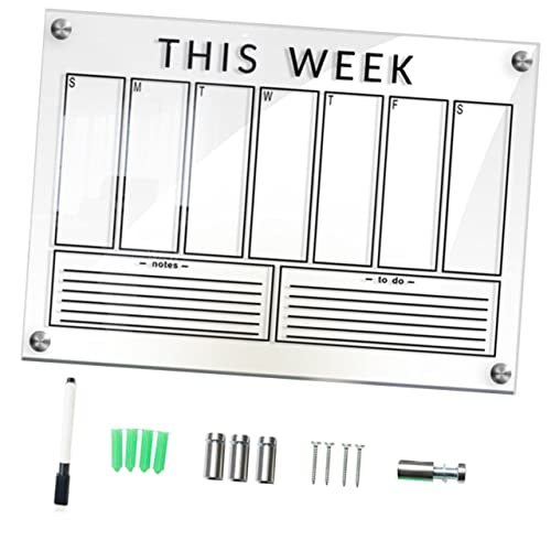 KICHOUSE 1 Set Wochenplan Schreibtafel Trocken Abwischbare Lapboards Transparenter Organizer Wöchentlich Trocken Abwischbar Trocken Abwischbare Marker Hinweis Whiteboard Radiergummi KICHOUSE 1 Set Wochenplan Schreibtafel Trocken Abwischbare Lapboards Transparenter Organizer Wöchentlich Trocken Abwischbar Trocken Abwischbare Marker Hinweis Whiteboard Radiergummi von KICHOUSE