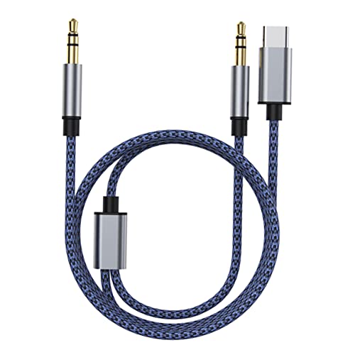 KICHOUSE 1 Stück Audioleitung aufgerollt Jack Aux USB-C-USB Kabel Audio- USB C -Adapter für Kopfhörer Metall von KICHOUSE