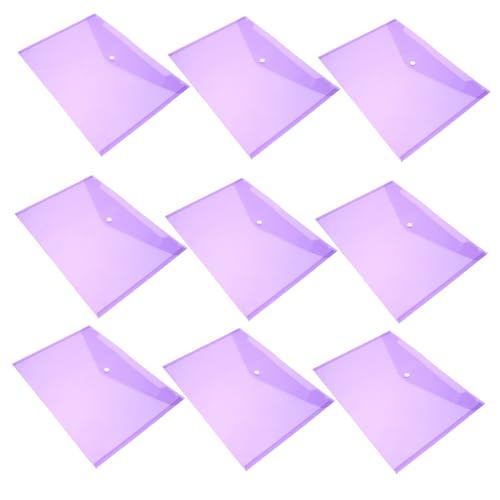 KICHOUSE 1 Stück Dokumententasche Mit Schnappverschluss Poly -dokumentinhaber Aktenordner Mit Schnappverschluss Codiert Office-datei-organizer Klares Vinyl Dateiordner Löschen Über Violett von KICHOUSE