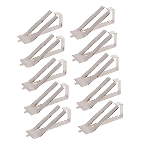 KICHOUSE 10 Stück Plattformhalter Aus Glas Griffe 3d Drucker Zubehör Clips Bett Plattformstabiler Clip Glasplattformklemmen Clip Für 3d-drucker Befestigungsklammern Federstahl Silver von KICHOUSE