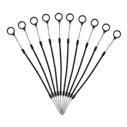 KICHOUSE 10Stücke Elastisches Lanyard für Stylus Stift Verlust Halteband mit Silikonringen Einziehbares Feder Spiralband Trageband für Touchscreen Geräte von KICHOUSE