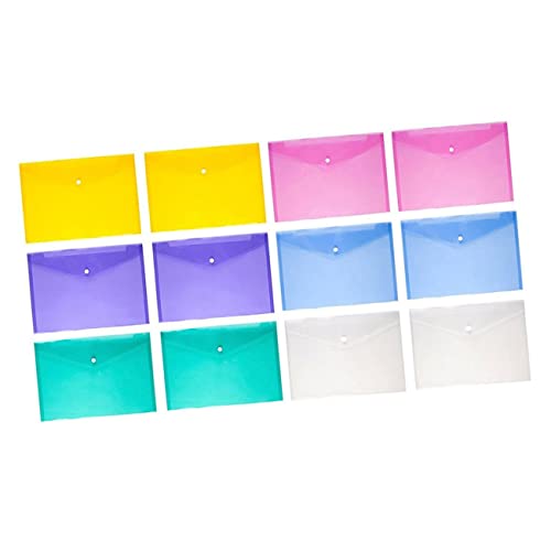 KICHOUSE 12 Stück A4 Aktentasche Farbe Dokumentieren Unterlagen Aktenorganisator Organisator Der Ablage Dokumententaschen Schnappen Transparente Ordner Für Dokumente Pastell Briefumschläge KICHOUSE 12 Stück A4 Aktentasche Farbe Dokumentieren Unterlagen Aktenorganisator Organisator Der Ablage Dokumententaschen Schnappen Transparente Ordner Für Dokumente Pastell Briefumschläge von KICHOUSE