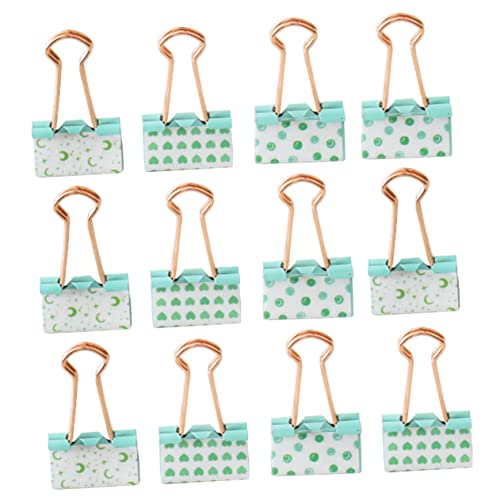 KICHOUSE 12 Stück Elliot-ordner Papierclips Büroklammern Klammern Für Papier Heftklammern in Loser Schüttung Süße Bindeklammern Metall Grün KICHOUSE 12 Stück Elliot-ordner Papierclips Büroklammern Klammern Für Papier Heftklammern in Loser Schüttung Süße Bindeklammern Metall Grün von KICHOUSE