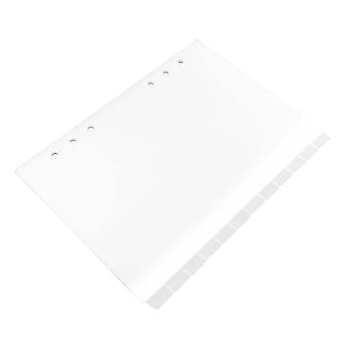 KICHOUSE 12Stücke Tab Trennwände Für Ordner Transparente Indexseiten Mit Löchern Zur Dokumentenklassifizierung Und Etikettierung Für Notizbücher Und Planner Einfach von KICHOUSE