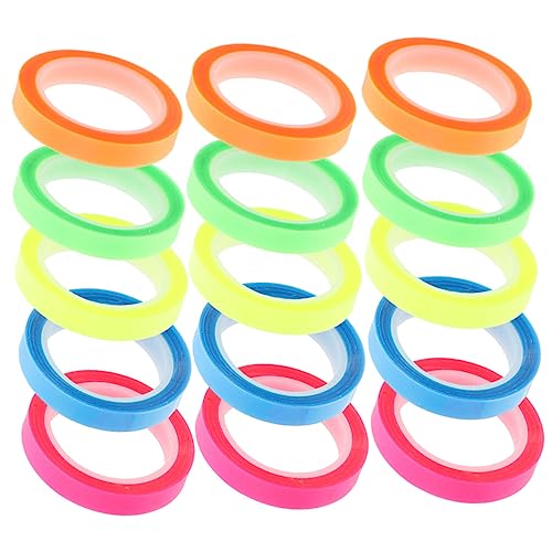 KICHOUSE 15 Rollen Wasserfester Index-aufkleber Wiederverwendbar Transparent Dünnes Klebeband Wasserdicht Klebeband Selbstklebend Farbig Whiteboard-klebeband Lehrerband Uv Das Haustier von KICHOUSE