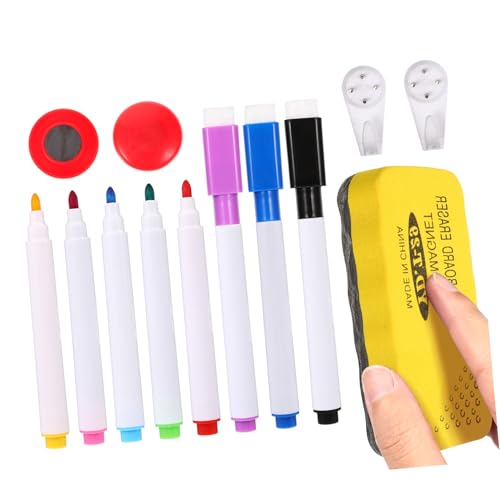 KICHOUSE 1Satz Magnetisches Whiteboard Zubehörset Whiteboard Stifte Magnete Haken Radiergummi Praktisch Und Langlebig Für Schule Büro Oder Zuhause Sichere Materialien von KICHOUSE