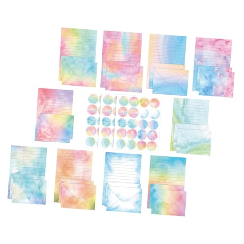 KICHOUSE 1Satz Wasserfarben Briefpapier Set mit Umschlägen Teiliges Kreatives Schreibset für Einladungen Persönliche Briefe und Dekoratives Aquarell Design für Notizen KICHOUSE 1Satz Wasserfarben Briefpapier Set mit Umschlägen Teiliges Kreatives Schreibset für Einladungen Persönliche Briefe und Dekoratives Aquarell Design für Notizen von KICHOUSE