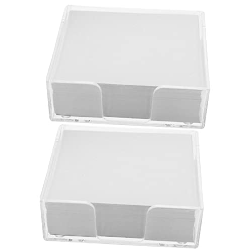 KICHOUSE 2 Boxen Box Multifunktions Notizblock Klassenzimmer College Schulbedarf Kleine Notizblöcke Quadratische Weiße Notizblöcke Notizblock Erinnerungsblock Praktischer Schreibblock von KICHOUSE