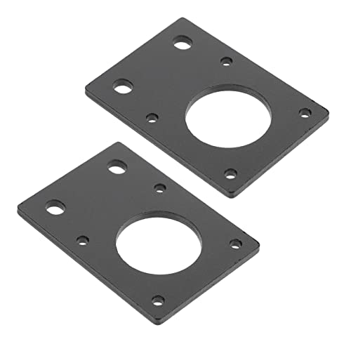 KICHOUSE 2 Stück 3d drucker zubehör 3d drucker montageplatte Motor Schritt Stepper aluprofile aluminiumprofil High-precision slot bracket Zubehör für 3d-Drucker 3D-Druckerteile Black von KICHOUSE