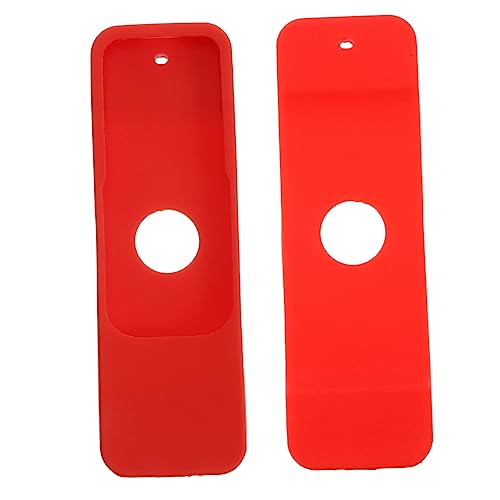 KICHOUSE 2 Stück Fernbedienung Gehäuse Anti -Slip -fernhülle Schockdicht Fall Fernschutzabdeckung Anti -Slip -fernhauthülle Hintere Abdeckung Der Fernbedienung Rot Kieselgel von KICHOUSE