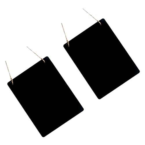 KICHOUSE 2 Stück Holztafel Anhänger Anzeigekalender Whiteboard Hochzeitskreideschilder Tafeln Zum Bemalen Heimdekorationstafeln Doppelseitiges Klebeband Buchstaben Dreifach von KICHOUSE