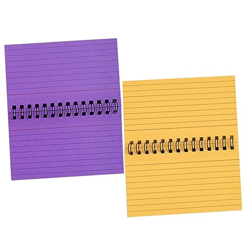 KICHOUSE 2 Stück Karteikarte für Spulenbuch Spiralplaner-Notizbuch blinken Taschennotizbuch kompakter Notizblock Registerkarten kleines Notizblock Mini-Schreibblock Memo-Notizblöcke Papier von KICHOUSE
