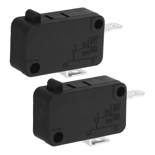 KICHOUSE 2 Stück Universal-Mikrowellen-Türschalter Ersatz aus Metall und Kunststoff 16 A/250 V Schalter für Reiskocher Öfen Kühlschränke KICHOUSE 2 Stück Universal-Mikrowellen-Türschalter Ersatz aus Metall und Kunststoff 16 A/250 V Schalter für Reiskocher Öfen Kühlschränke von KICHOUSE