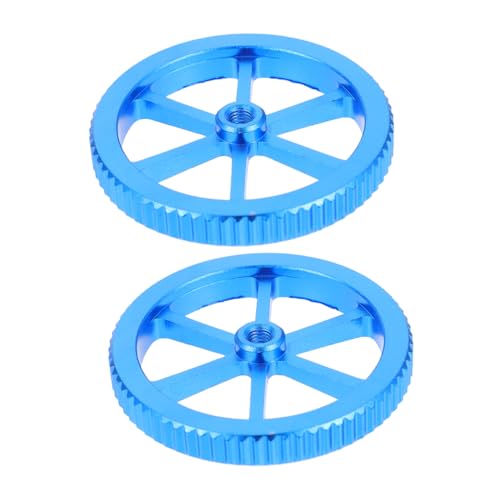 KICHOUSE 2 Stück Nivelliermutter Maschine Schrauben 3D Drucker Nuss-Kit für bläulich dirndl blau D Drucker Zubehör 3D-Druckerteile Nivellierschraube Hand dreht Nuss Aluminium Blue von KICHOUSE