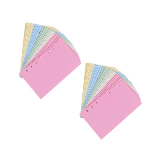 KICHOUSE 2 Stück loses Blatt Papier Notizbuch-Nachfüllpapier Loseblattpapier mit sechs Löchern Nachfüllung Loch liniertes Nachfüllpapier Notizblock-Nachfüllpapier von KICHOUSE