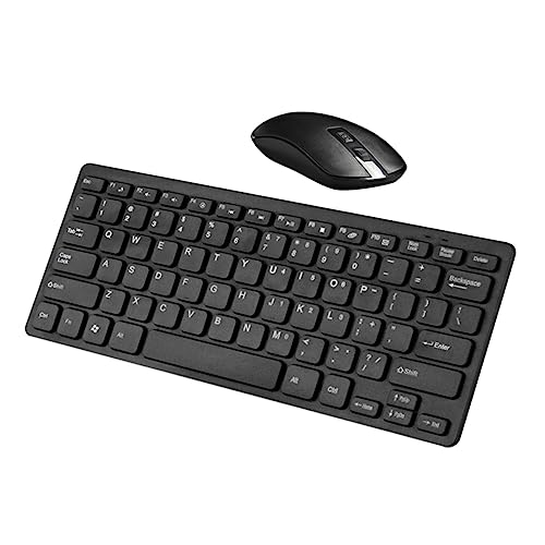 KICHOUSE 2.4G Drahtlose Tastatur Ultra Dünne Funktastatur für PC Notebook Tablet Schwarz Ergonomisches Design Tragbar für Büro Zuhause KICHOUSE 2.4G Drahtlose Tastatur Ultra Dünne Funktastatur für PC Notebook Tablet Schwarz Ergonomisches Design Tragbar für Büro Zuhause von KICHOUSE
