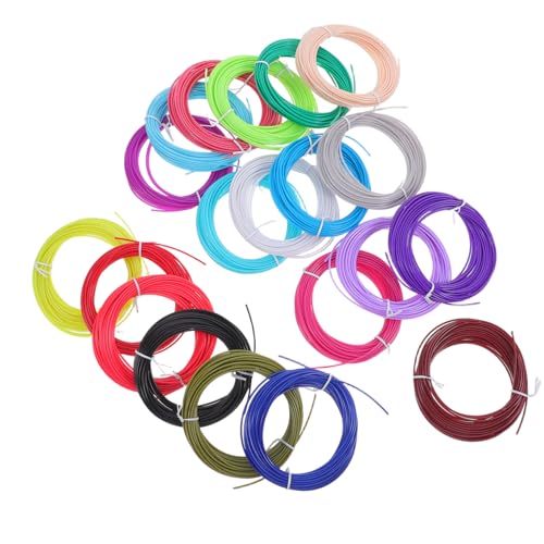KICHOUSE 20 Rollen 1,75 Mm Filament-nachfüllungen – 3d-druckerstift-filament-nachfüllungen, Hochtemperaturbeständig, Glatter Und Stabiler Druck, Mehrfarbig, Für Bildung Und Industrie von KICHOUSE