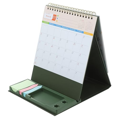 KICHOUSE 2024 Aufbewahrungsbox für Schreibtischkalender Dekorationen Tischkalender-Notizblock Stehen kleiner Kalender Bürodekor Countdown -Kalender Desktop-Kalender Plastik von KICHOUSE