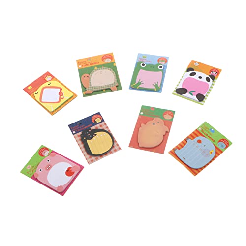 KICHOUSE 24 Stück tierische Haftnotizen lustige Notizen Tiere Tier klebriger Notizblock Pads klebrig Cartoon Memo Note Selbstklebrige Memo -Note Haftnotizblock Papier von KICHOUSE