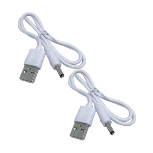 KICHOUSE 2Stücke Dc Ladekabel USB zu Dc Flexibles Tragbares Ladegerät für Tischlampen Kleine Lüfter Tablets Überstrom Überspannungsschutz Universelle von KICHOUSE