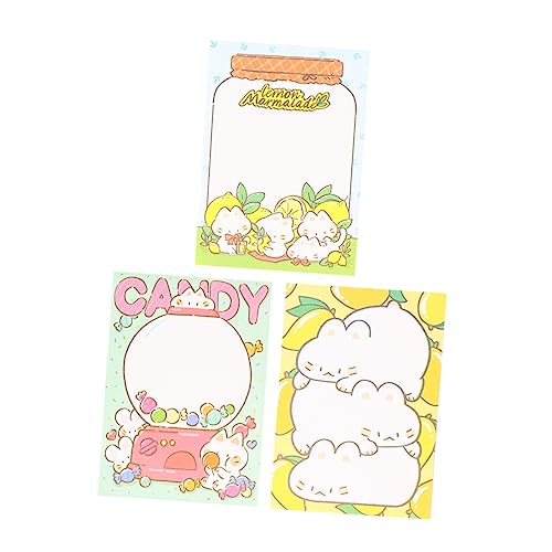KICHOUSE 3 Stücke Notebook Scratch Pads Notizblöcke Gefüttert Schreibwaren Memo Notizblöcke Tragbare Notizblock Notizpapier Große Notizblock von KICHOUSE