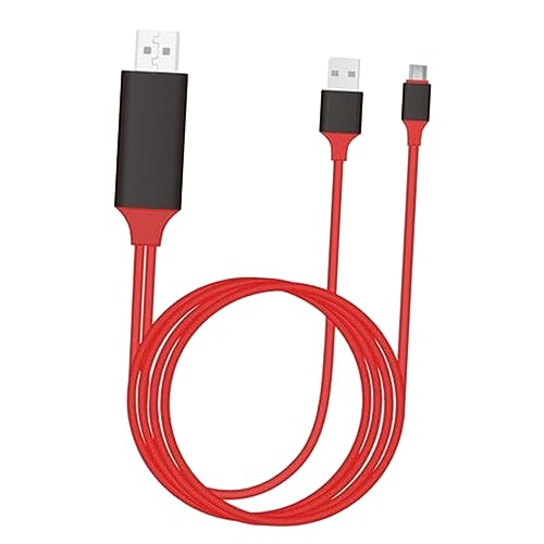 KICHOUSE 30Hz USB C zu Kabel C zu Adapter mit USB Ladekabel Kompatibel pro Pixel Rot von KICHOUSE