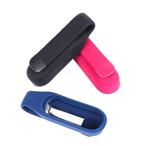 KICHOUSE 3Stücke Schutzhüllen Für Smartwatch Silikonhülle Mit Clip Schnalle Für Schwarz Mitternachtsblau Weinrot Praktischer Schutz Einfacher von KICHOUSE