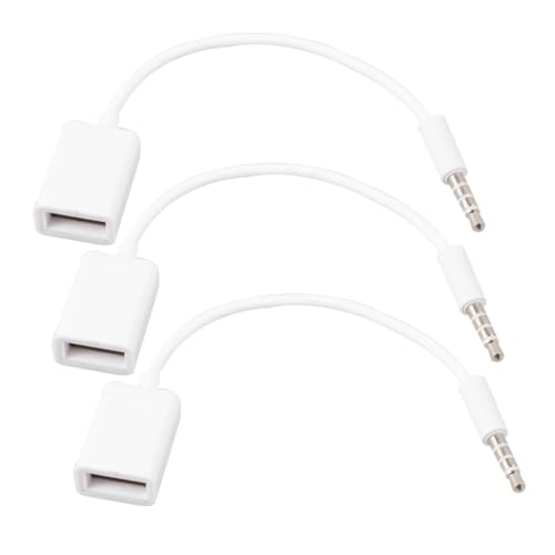 KICHOUSE 3Stücke USB zu Audiokabel Teiliges für Fahrzeug CD Player Adapterkabel Aux Verbindung Kompatibel mit USB Audioquellen Weiß KICHOUSE 3Stücke USB zu Audiokabel Teiliges für Fahrzeug CD Player Adapterkabel Aux Verbindung Kompatibel mit USB Audioquellen Weiß von KICHOUSE