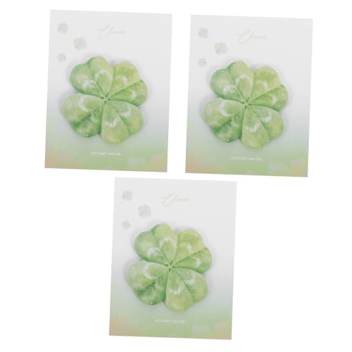 KICHOUSE 3pcs Reißbare Kleine Notizbilder St. Patrick's Day Shamrock Memo Pads Für Office School Selbstklebstoff Dekorative Notizpolster Für DIY -schreiben Und Organisation von KICHOUSE