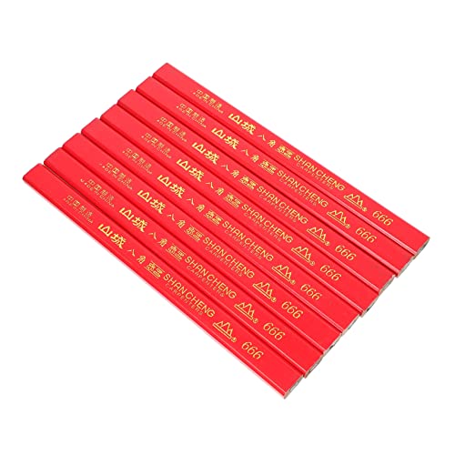 KICHOUSE 48Stücke Achteckige Bleistifte Flacher Schreiner Bleistift Für Holzarbeiten Und DIY Projekte Hohe Einfach Zu Schärfen Ergonomisches Design von KICHOUSE