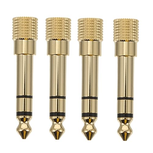 KICHOUSE 4Stücke Audioadapter aus Messing für Kopfhörer Klinkenstecker Adapter für Hochwertige Audiowiedergabe Heimstudio PC Lautsprecher KICHOUSE 4Stücke Audioadapter aus Messing für Kopfhörer Klinkenstecker Adapter für Hochwertige Audiowiedergabe Heimstudio PC Lautsprecher von KICHOUSE