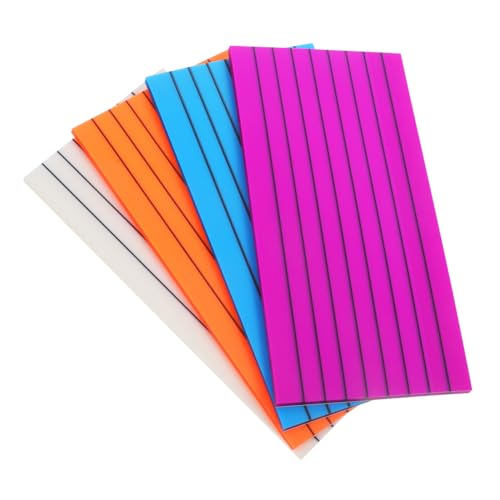KICHOUSE 4Stücke Farbige Notizblöcke Haftende Memo Aufkleber mit Wiederverwendbare Pet Index Tabs für Schule und Büro Transparente und Fluoreszierende von KICHOUSE