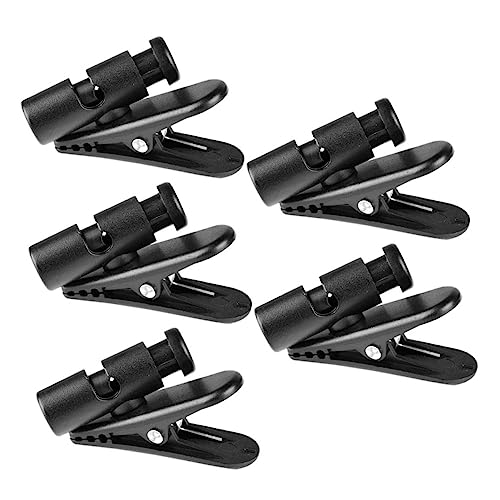 KICHOUSE 5 Stück Drahtklemme kopfhörer Stand headsethalter Kabelklemme für MP Kopfhörer Kabelklemme für Kopfhörer Mikrofon Clips gehörschutzstöpsel Mikrofonclips Kabelclips STK Black von KICHOUSE