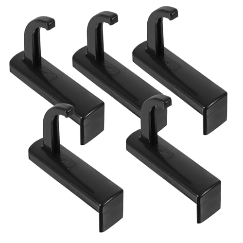 KICHOUSE 5 Stück Kopfhörerhaken Wandhalterung für Kopfhörer mehrere Headset-Halter klobürste wandmontage rafrollos ohne Bohren Aufhänger für Kopfhörerständer Kopfhörerhalter Plastik Black von KICHOUSE