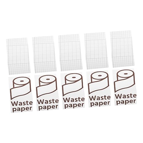 KICHOUSE 5 Stück Mülleimer Unterzeichnen Etikett Textmarker Kompost Behälter Abfall Lebensmittel-manipulationsaufkleber Unschmelzbar Auflösbar Klebrig Spender Mülleimer Aufkleber Pvc Brown von KICHOUSE
