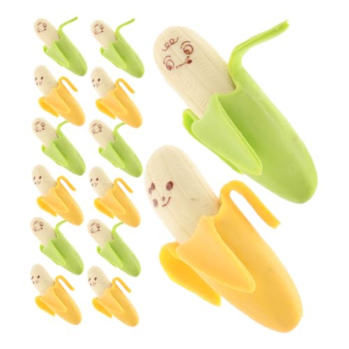 KICHOUSE 50 Stück Radiergummi Schule Radierstift Bananenstift Mini-Bananen-Radierer Schreibwaren farbig Mini-Radierer Obstgummi Kindergäuer Gummi Banane Bleistift -Top Eraser von KICHOUSE