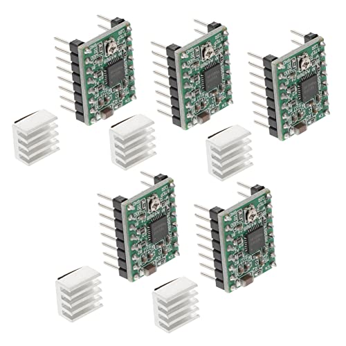 KICHOUSE 5Stücke Schrittmotor Modul mit Kühlkörper für Einstellbare Stromkontrolle Verschiedene Schrittauflösungen Überstrom Kurzschlussschutz KICHOUSE 5Stücke Schrittmotor Modul mit Kühlkörper für Einstellbare Stromkontrolle Verschiedene Schrittauflösungen Überstrom Kurzschlussschutz von KICHOUSE