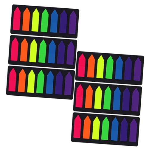 KICHOUSE 6 Sets Haftregisterkarten Neon Notizstift Haftregisterkarten Für Notizbücher Marker Textmarker Selbstklebende Notizblöcke Etiketten Aufkleber Karten Bunt Das Haustier von KICHOUSE