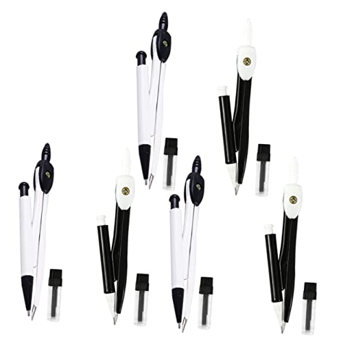 KICHOUSE 6 Sets Zirkel Kreiszeichenwerkzeug Lineal Geometrie Arbeitsbuch Schulbedarf Druckbleistifte Bleistifte LED Bleistift Mathematik Werkzeuge Für Zirkel Zeichnen von KICHOUSE