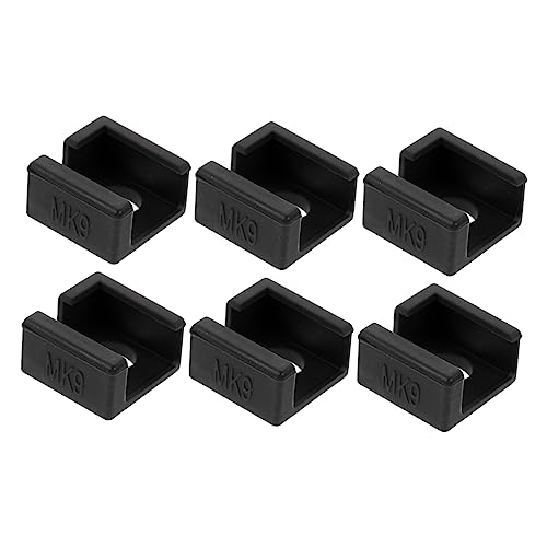 KICHOUSE 6 Stück 3d Drucker Zubehör 3d Drucker Socken Extruder Block Extruder Für 3d-drucker Extruder-hot-end-teile Silikonmatte 3d-druckerteile Silikon Socke Black Kieselgel von KICHOUSE