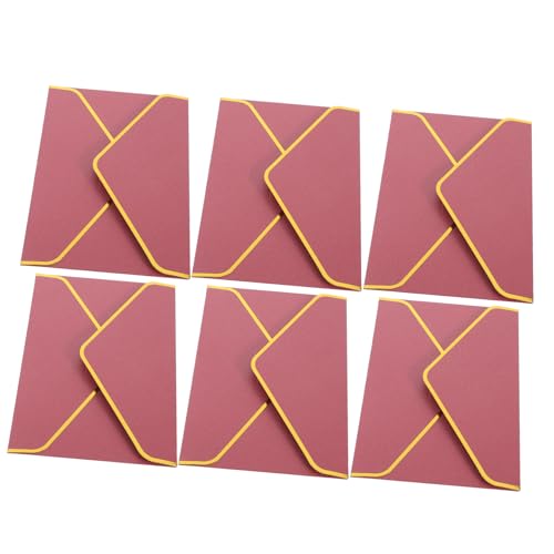 KICHOUSE 6Stücke Elegante Hochzeitsumschläge Aus Perlglanzpapier Vintage Braunrot Für Einladungen Karten Grußkarten Langlebig Und Besondere Anlässe Feierlichkeiten von KICHOUSE