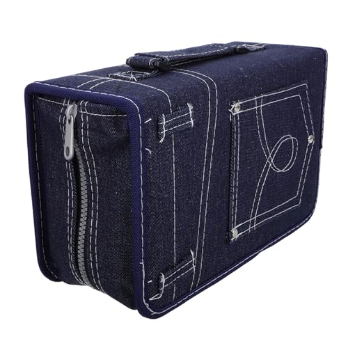 KICHOUSE Denim-CD-Hüllenhalter 128 Steckplätze CD-Aufbewahrungstasche DVD-Hülle tragbare Disc-Aufbewahrung für Zuhause Büro Reisen KICHOUSE Denim-CD-Hüllenhalter 128 Steckplätze CD-Aufbewahrungstasche DVD-Hülle tragbare Disc-Aufbewahrung für Zuhause Büro Reisen von KICHOUSE